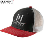 Element Optics Κόκκινο-Μαύρο-Άσπρο Καπέλο Κλασικό