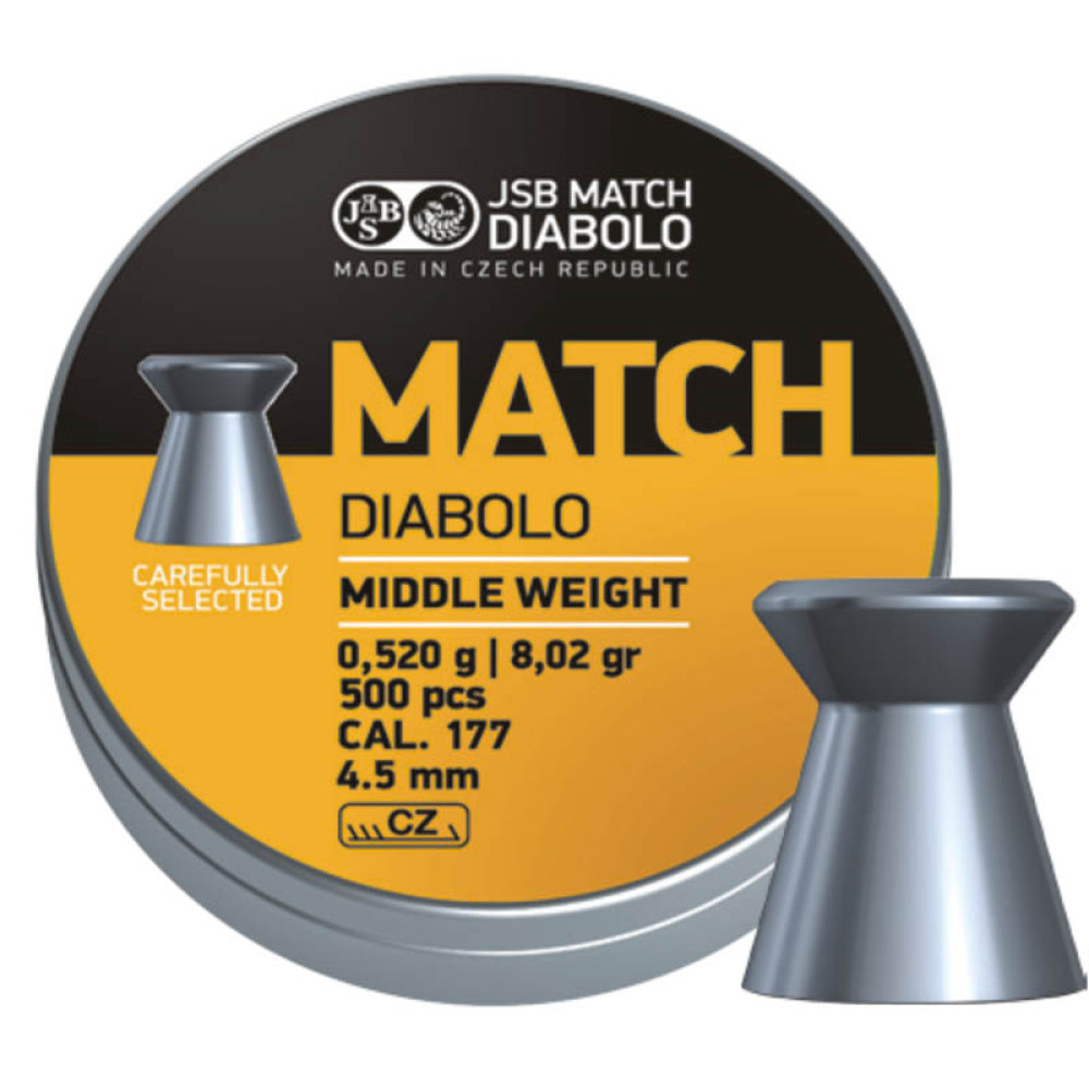 JSB MATCH DIABOLO MIDDLE WEIGHT 4.51mm (500pcs)