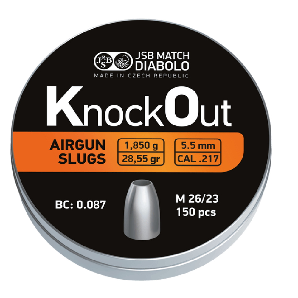 JSB Knock Out Slugs 5.5mm/.217 (150pcs)