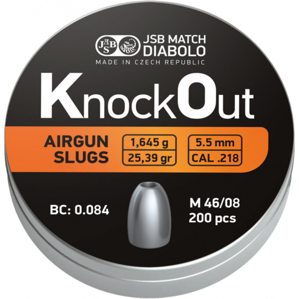 JSB Knock Out Slugs 5.5mm/.218 (200pcs)