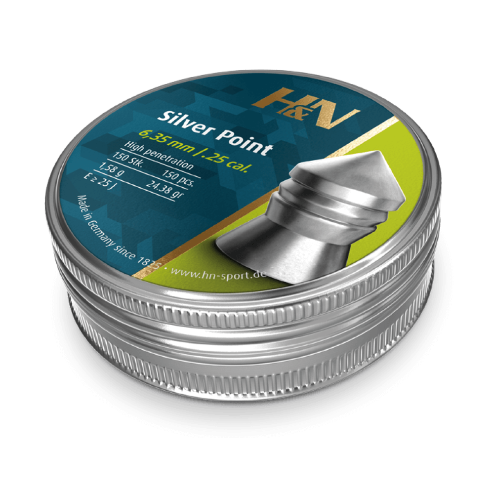 H&N SILVER POINT 6,35mm (150pcs)