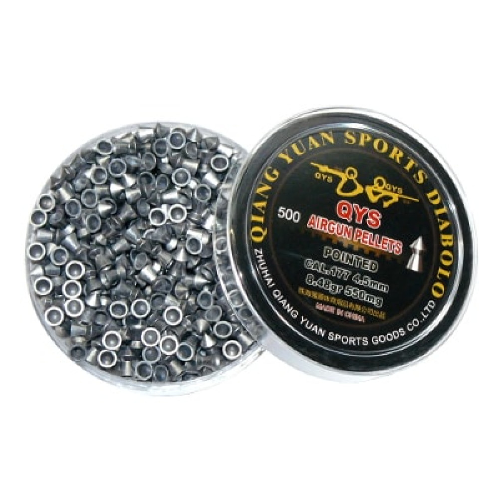 QYS POINTED AIR GUN PELLETS 4.50mm (500pcs)